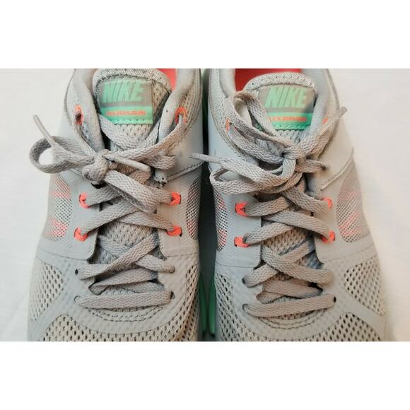 Nike Flex RN 2014 Gray Mango Green Glow Running Shoes 642767-007 Women’s Size 7 - Picture 4 of 10